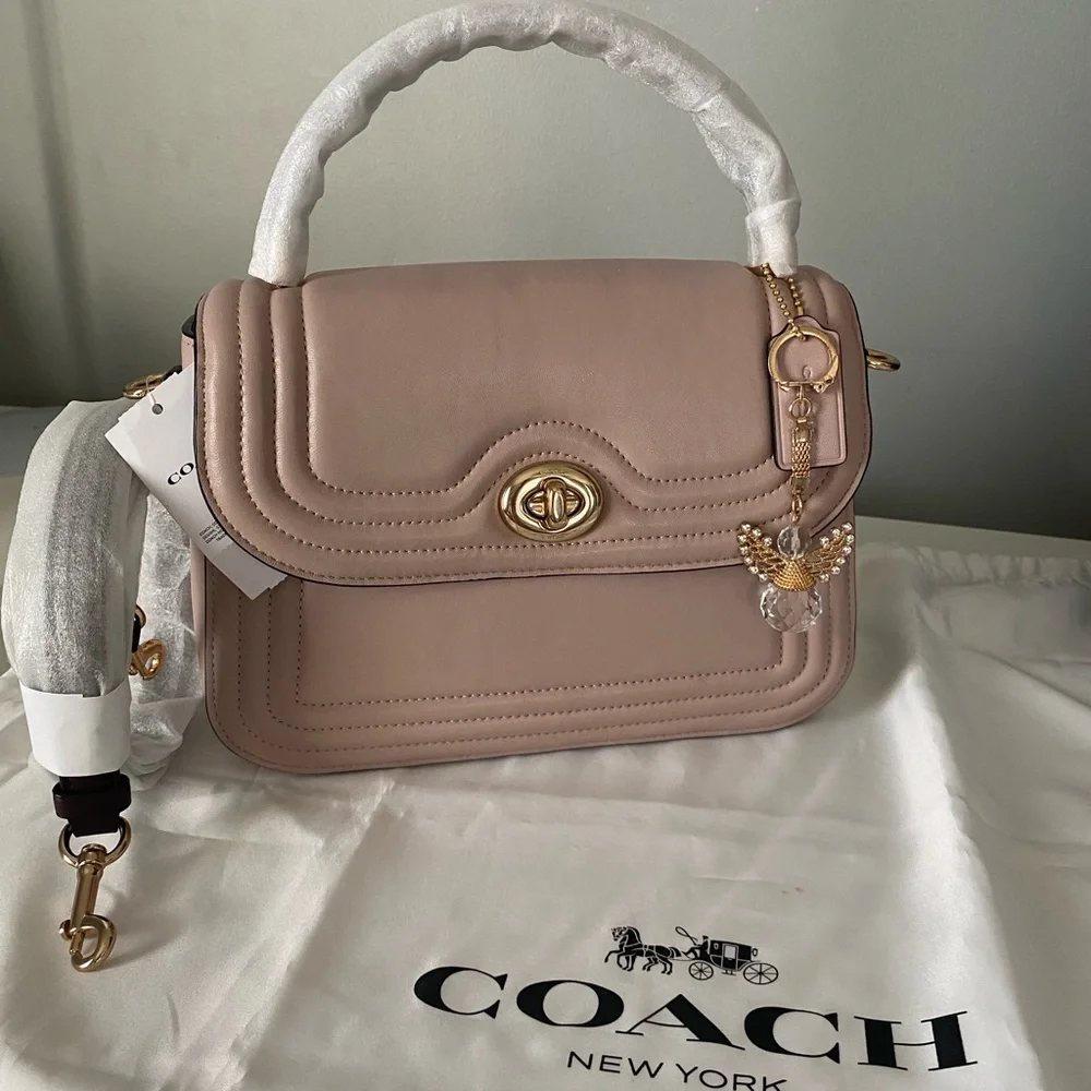 Coach Marlie Top Handle Satchel In Colorblock With Border Quilting - Picture 6 of 11
